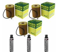 3X MANN-FILTER Filtre À Huile HU 821 X + 3X LIQUI MOLY Cera Tec 3721
