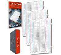 3X MB-102 Mini Breadboard 400 Pin with 4 Power Bars Compatible with Arduino and Raspberry Pi Including E-Book!