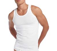 3x Mens 100% Cotton Sleeveless Vests Mixed Blues M