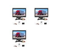 3X Moniteur de Voiture 12 V 7 Pouces 16:9 800 X 480 LCD avec Entrée Vidéo 2 Voies pour Caméra de Recul, Stationnement Arrière