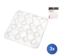 3X Moules 16 Chocolats En Silicone Fantômes Assortis Maison