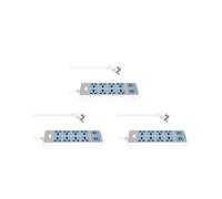 3X Multiprise avec 4 Prises USB, Puissance 3000 W, 8 Prises Universelles, Cordon D'Alimentation de 6,5 Pieds, Prise Européenne