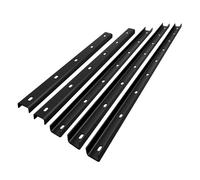 3x Natural Goods Berlin barre de fraisage U-FROM, solive, sous-structure, profilé en U, raidisseur, contreventement, dessus de table (Noir, 4 x 60cm)