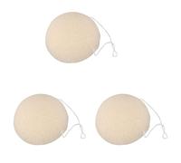 3X Naturel Konjac Eponge de Nettoyage de - Blanc