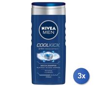 3X Nivea Douche Homme 250 Ml. Fresh Kick