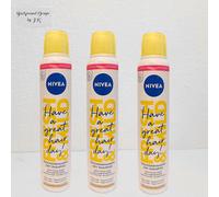3x NIVEA Shampoing Sec Mousse 200 ml Extra Doux Fraîcheur Blond