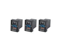 3X Nouveau Chargeur QC3.0 USB Chargeur de Voiture Prise PD Chargeur Type-C avec Voltmètre Numérique Bleu LED pour Nouvelle Charge Rapide