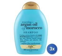 3X Ogx Shampoo 385 ML. Huile D'Argan Du Maroc