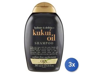 3x Ogx Shampooing 385 Ml. Kukui Oil