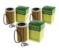 3X Original MANN-FILTER Filtre À Huile HU 715/6 X