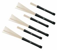 3x Paire Balais Nylon Batterie Percussion Set Jazz Fusion Volant 340mm Bleu Neuf