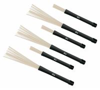 3x Paire Balais Nylon Batterie Percussion Set Jazz Fusion Volant 340mm Bleu Neuf