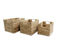 3x Panier de Rangement Jacinthe d'Eau Panier à Linge Corbeille à Linge vidaXL