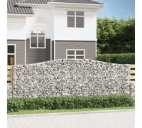3x Paniers à Gabions Arqués 400x30x140/160 cm Fer Galvanisé Cages vidaXL