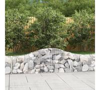 3x Paniers à Gabions Arqués 400x30x40/60 cm Fer Galvanisé Cages Jardin vidaXL