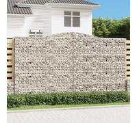 3x Paniers à Gabions Arqués 400x50x220/240 cm Fer Galvanisé Cages vidaXL