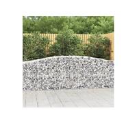 Vidaxl Paniers À Gabions Arqués 3 Pcs 400x50x80/100 Cm Fer Galvanisé