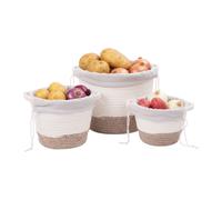3x Paniers de conservation pommes de terre et oignons, Récipients à légumes
