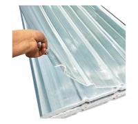 3X Panneaux Ondulés Feuille de Toit Transparente 2.0 mm Panneaux de Toiture Résistante aux UV Couverture de Toit Silencieux Plaque d'Éclairage du Jour pour Jardinage(0.9x1.70m/35x67in-2.0mm)