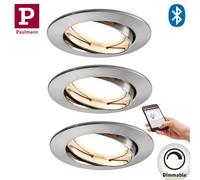 3x Paulmann Smarthome Bluetooth Goal Lampes Encastrées Ensemble LED 3x5, 8W