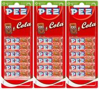 3x PEZ Recharges 6 Pièces Paquet Cola Saveur Sucreries Pour Distributeur (18