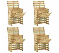 Composteur de jardin à lattes 4 pcs 80x50x100 cm Pin imprégné