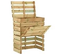 3x Pin Imprégné Composteur de Jardin à Lattes Bac à Compost Extérieur vidaXL