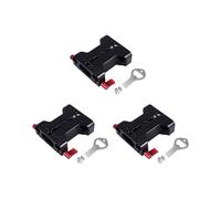 3X Plaque de Base de Caméra Multifonction avec Pince de Rail de Tige de 15 mm pour Accessoires de Support de Plate-Forme D'épaule de Caméra DSLR