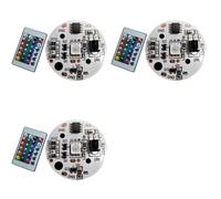 3X Plaque Lumineuse LED Basse Tension 5 V, Couleur RVB, 3 W, Source de Dégradé de Couleurs, Télécommande Sans Fil IR 24 Touches