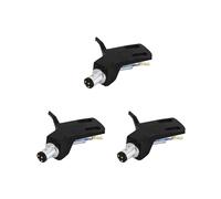 3X Platine Vinyle Headshell Alliage D'Aluminium Headshell Record Platine Aiguille Remplacement Phono Stylet Cartouches Rack Noir