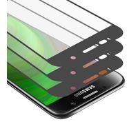 Cadorabo 3x Plein Écran Film De Protection Compatible Avec Samsung Galaxy S6 En Transparent Avec Noir - 3x Verre De Protection D'écran Durci (Tempered) D'une Dureté De 9h Avec 3d Touch