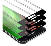 cadorabo 3x Verre Trempé couverture complète compatible avec Samsung Galaxy S7 en TRANSPARENT avec NOIR - Pack de 3 Verre de protection d'écran trempé (Tempered) en dureté 9H avec 3D touch