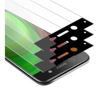 Cadorabo 3x Plein Écran Film De Protection Compatible Avec Sony Xperia Xa Ultra En Transparent Avec Noir - 3x Verre De Protection D'écran Durci (Tempered) D'une Dureté De 9h Avec 3d Touch