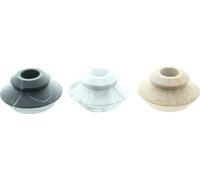 3x Porte-bougies aspect marbre Ø 8cm - Porte-bougies à tige