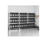 vidaXL Porte-pneus à 3 niveaux 3 pcs Argenté 110x40x200 cm Acier