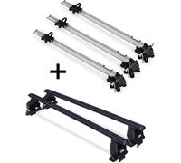 3x porte-vélos Bike Pro + barres de toit Menabo Tema acier compatibles avec Nissan Almera (5 portes) 1995-2003
