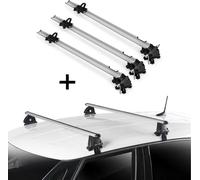 3x porte-vélos Bike Pro + barres de toit VDP EVO ALU compatibles avec Ford Escort 4 portes 1990-1999