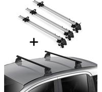 3x porte-vélos Bike Pro + barres de toit VDP EVO en acier compatibles avec la Mazda 2 (DE) 3-5 portes 2007-2015
