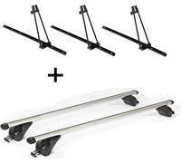 3x porte-vélos ORION + barres de toit/rails VDP KING2 compatibles avec Land Rover Discovery (5 portes) 10-17