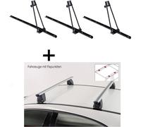 3x porte-vélos ORION + barres de toit VDP Delta compatibles avec Infiniti Q30 (5 portes) 2015-2019