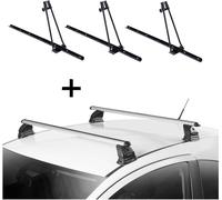 3x porte-vélos ORION + barres de toit VDP EVO ALU compatibles avec Citroen C3 II 5 portes 2009-2016