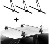 3x porte-vélos ORION + barres de toit VDP EVO ALU compatibles avec Ford Escort 4 portes 1990-1999
