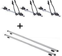 3x porte-vélos SAGITTAR + barres de toit RAPID compatibles avec Land Rover Discovery (5 portes) 96-04