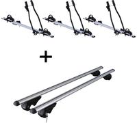 3x porte-vélos SAGITTAR + barres de toit Rio 120 compatibles avec Jaguar X-Type break à partir de 2003