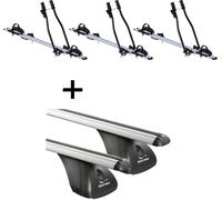 3x porte-vélos SAGITTAR + barres de toit VDP compatibles avec Mercedes CLS 4 portes 2004-2010