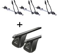 3x porte-vélos SAGITTAR + barres de toit VDP en acier compatibles avec Fiat Ulysse II 5 portes 2002-2010
