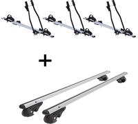 3x porte-vélos SAGITTAR + barres de toit VDP004 L compatibles avec VW Passat Variant 96-14