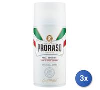 3X Proraso Mousse À Raser 300 ML. Blanche Sensi Fabriqué En Italie