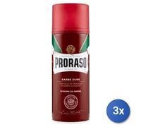 3X Proraso Mousse À Raser Barbes Dures 400 ML