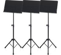 3x Pupitre Orchestre Musique Support Tablette Métallique Ajustable Noir Tripode